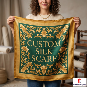 Pañuelo Cuadrado con Estampado Personalizado de Moda, Fabricante Textil de Marca Privada OEM ODM, Servicio de Fabricación de Telas Personalizadas - Product Image 2