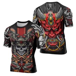 Custom Design Men's Long Sleeve Rashguard BJJ Compression Wear 100% Polyester Premium Quality OEM Service <b>Heat</b>-Transfer Printed - Product Image 6