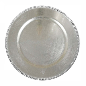 Assiettes de service en métal de luxe avec feuilles de houx gaufrées dorées, finition laiton antique, pour Noël et mariages, vente en gros - Product Image 3