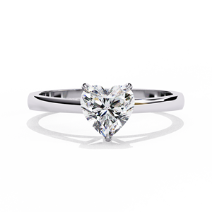 Anillo de Compromiso Clásico con Diamante Cultivado en Laboratorio de 1.0 Quilates, Corte Corazón, Oro de 10k, 14k, 18k, Certificado IGI, Diamante VS DEF para Aniversario o Boda - Product Image 3