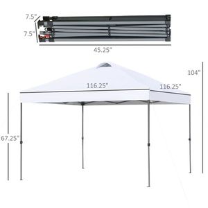 Tenda Pop-up con Gambe Inclinabili per Spiaggia, Pratico Gazebo per Attività all'Aperto - Product Image 3