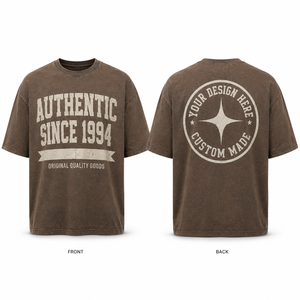 T-shirt en jersey de coton surdimensionné pour homme, col rond, manches courtes, style streetwear, délavé à l'acide, effet usé, respirant, écologique - Product Image 3