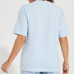T-shirts personnalisés brodés pour femmes, fournisseur OEM, tee-shirts en coton doux avec logo brodé pour la vente en gros et les marques privées - Product Image 2