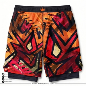 Pantalones Cortos de MMA para Hombre Mawra, Sublimados, Ajustados, de Secado Rápido, con Capa de Compresión, para Entrenamiento de Artes Marciales Mixtas - Product Image 4