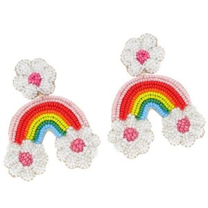 Pendientes tradicionales indios hechos a mano con cuentas de semillas, joyería de moda, pendientes multicolor para niñas al mejor precio. - Product Image 5