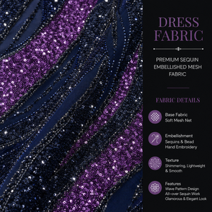 Luxury Purple Navy <b>Sequin</b> Mermaid Evening Gown for Women V Neck Sleeveless High Slit Formal Wedding Reception Prom Maxi Dress - Product Image 5