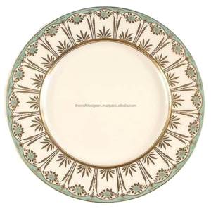 Assiette pour restaurants Assiette de présentation en émail imprimé de motifs floraux Assiettes métalliques réutilisables de qualité et sans danger pour les aliments - Product Image 2