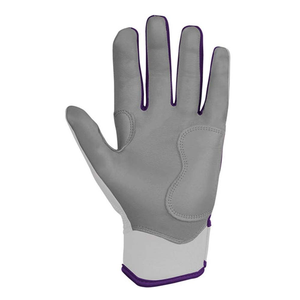 Bruce <b>Bolt</b> Leather Batting Gloves Black Padded <b>Hook</b> and Loop Closure Unisex Adult Training Durable Wrist Support - Product Image 6