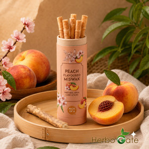 Paquetes de Miswak con Sabor a Durazno, Paquete de 6 Palitos de Cuidado Bucal de Primera Calidad para la Limpieza Diaria de los Dientes, Empaque Individual y al por Mayor - Product Image 5
