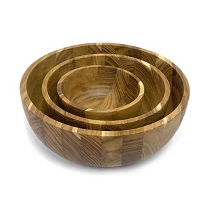 Tazón Grande de Madera de Acacia de Alta Demanda para Mezclar Ensaladas, Exhibir Frutas, Servir Pasta, Decoración Rústica de Cocina, Disponible para la Venta - Product Image 1