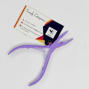 Outil multifonction de haute qualité pour extensions de cheveux, pince à perles en acier inoxydable revêtu de violet, poignée en plastique Somofy - Product Image 6