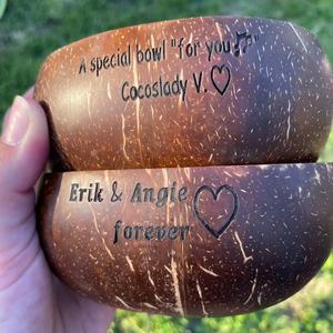 ชุดอาหารเย็น ชามเปลือกมะพร้าว ชามสมูทตี้ เป็นมิตรกับสิ่งแวดล้อม พร้อมบรรจุภัณฑ์แบบกำหนดเอง สลักโลโก้ ราคาถูกจากเวียดนาม - Product Image 4