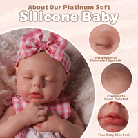 Poupée Bébé Reborn Réaliste Babeside 16'' en Silicone Corps Entier 100% Silicone, Jouet Mannequin Mode Nouveau-né/Tout-petit, Jouet DIY, Jouet Doux