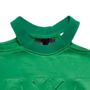 Sudadera AKA Pretty Girl Green Cold Shoulder con letras en relieve, jersey de manga larga informal para mujer, color verde - Product Image 2