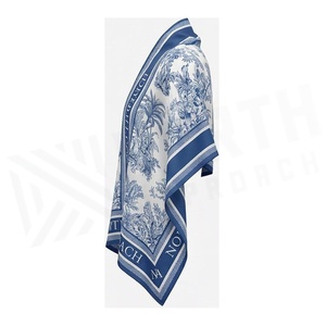NORTH APPROACH Women's Square <b>Silk</b> Scarf Floral Print Elegant Multi-Functional Fashion Accessory All Seasons - Product Image 3