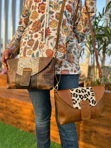 Nuevos bolsos de hombro de cuero de piel con estampado de animales de estilo occidental, bolsos laterales de cuero de piel auténtica de alta calidad - Product Image 2