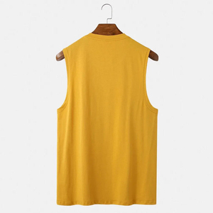 New Arrival Breathable Quick Dry Tank Top for Men High Street Style Gym Workout OEM Service Customizable Spandex/Cotton - Product Image 2