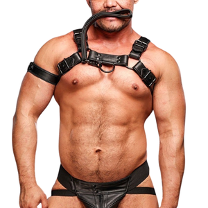 Jockstrap de Cuero para Hombre, Estilo Deportivo Clásico, Color Negro Sólido, Ropa Interior Fetiche Premium con Correas Ajustables - Product Image 2