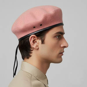 หมวกเบเรต์ขนสัตว์แบบสั่งทำพิเศษสำหรับกิจกรรมกลางแจ้ง - หมวกคุณภาพสูงลายทาง ระบายอากาศได้ดี เหมาะสำหรับทุกฤดูกาล สำหรับทั้งชายและหญิง - Product Image 3