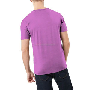 Camiseta básica de verano con cuello redondo de dos tonos para hombre con logotipo personalizado, superventas de 2024, impresión Digital de Pakistán - Product Image 3