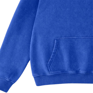 Sweat à capuche zippé bleu roi pour homme, coupe oversize décontractée, en tissu French Terry, avec poches, manches classiques, idéal pour l'automne - Product Image 3