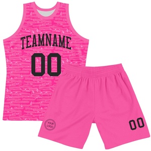 Camiseta de baloncesto rosa personalizada, nombre del equipo sublimado, número, camiseta sin mangas unisex para adultos que absorbe la humedad, para todas las estaciones - Product Image 1