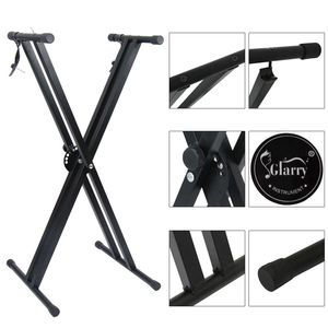 Soporte de Teclado de Piano Eléctrico Plegable Ajustable en Forma de X de Doble Tubo, Soporte Estándar para Instrumentos Musicales - Product Image 1