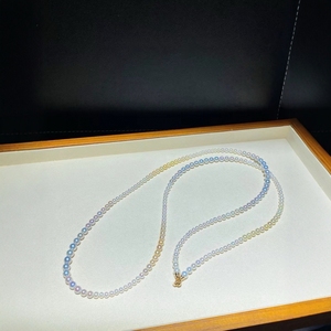 สร้อยคอมุกน้ำจืดธรรมชาติ ขนาด 12-15 มม. สีทองชาเข้ม ทรงกลม มีตำหนิเล็กน้อย จัดเรียงเป็นแถว ขายส่งจากผู้ผลิต - Product Image 4