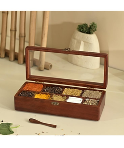 Handmade Wooden Spice <b>Box</b> Round Shape Wooden Spice <b>Box</b> Custom Shape - Product Image 3