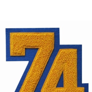 Colorful Chenille Embroidered Eco-Friendly Resin <b>Sew</b>-<b>On</b> <b>Patch</b> Nonwoven Felt Applique Multi-Shape English Letter Design Cloth - Product Image 3