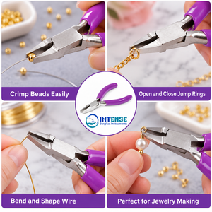 Alicates Profesionales de Punta Plana para Joyería, Acero Inoxidable, Precisión para Abalorios, Engarzado, Doblado de Alambre, Herramienta para Manualidades - Product Image 5