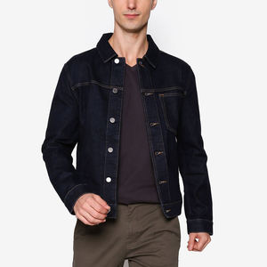 Veste d'hiver pour homme de haute qualité, respirante, en denim avec fourrure d'oie, grande taille, décoration boutonnée - Product Image 2