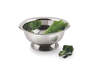 กระชอนสแตนเลสโครเมียม 43 ซม. ความจุสูง ล้างในเครื่องล้างจานได้ สำหรับล้างผักและเส้นพาสต้า - Product Image 3