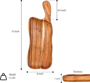 High Quality Acacia Wood Wooden Cheese Board <b>Tray</b> Serving <b>Tray</b> for Food Steak Pasta <b>Snacks</b> Rustic Serving <b>Tray</b> Wholesale Kitchen - Product Image 4