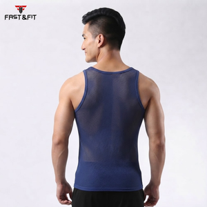 Factory Price Breathable <b>Men</b> Sports Mesh Sleeveless Mesh <b>Singlets</b> <b>for</b> <b>Men</b> Transparent Vest <b>for</b> Sale Transparent Vest - Product Image 2