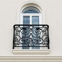 Rampe de balcon en fer forgé sur mesure, clôture décorative en métal pour villas, maisons de luxe et espaces extérieurs