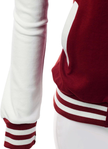 Customized Women's Knitted Varsity <b>Jacket</b> <b>Winter</b> Warm Lightweight Reversible Premium Quality Casual Style Button Wear Size Color - Product Image 5