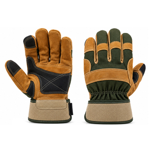 Guantes de Trabajo Resistentes con Logotipo Personalizado, Diseño Reforzado en Dedos y Palma, Puño Ajustable, Guantes de Cuero Profesionales para Trabajo - Product Image 1