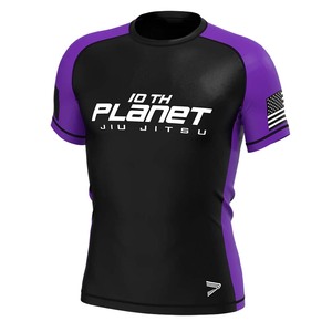 <b>Men's</b> Black Long Sleeve <b>Compression</b> <b>Shirt</b> Blank Quick Dry Slim Fit O-Neck Spandex/Polyester Front Logo Sporty 320g - Product Image 2