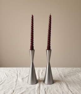 Metal Taper Candlestick Holder Brushed Aluminum Wedding Party Table Decor Home Decoration - Product Image 1