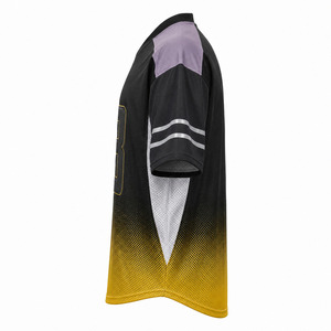 Men's V-Neck Short Sleeve Football Jersey Mesh 100% Polyester Gradient Black Gold Number 13 Sublimated Print <b>Athletic</b> Fit - Product Image 4