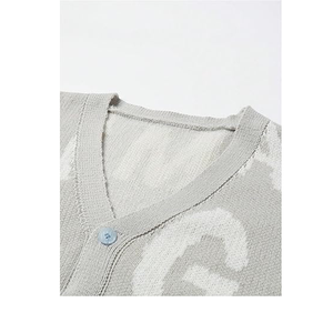 Suéter tipo cárdigan clásico de punto con botones para hombre - Product Image 2