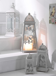 Trio de lanternes suspendues en argent, lumières décoratives à suspendre, lumières de bougies, éclat enchanteur - Product Image 3