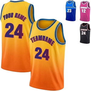 Camiseta de Baloncesto Personalizada con Degradado, Unisex, Malla Transpirable, Impresión Sublimada, para Adultos, Todas las Temporadas - Product Image 5