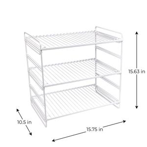 Estante de Almacenamiento Blanco Ajustable de 3 Niveles - Product Image 3