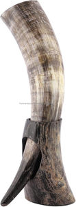 Corne à boire Viking naturelle polie Meilleur prix Artisanat de style animal 15-18 oz avec support Corne véritable Éclat naturel - Product Image 2