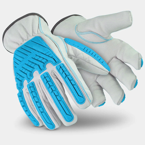 Gants de travail mécaniques en cuir TPR haute résistance, résistants à l'huile et aux produits chimiques, avec isolation et réduction des chocs élevés pour le secteur pétrolier - Product Image 5