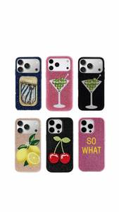 เคสโทรศัพท์ลูกปัดแก้วลายดอกไม้ปักมือแบบกำหนดเอง พร้อมงานปักผ้าฝ้าย - ของขวัญสุดพิเศษ - Product Image 2