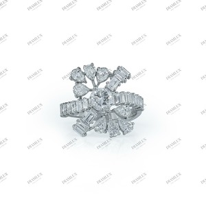 Bague en or blanc 10 carats avec diamant de laboratoire pour mariage, fiançailles et occasions spéciales - Product Image 4