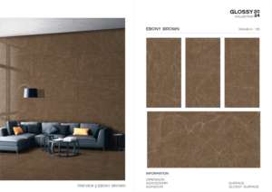 Azulejo de Porcelana Brillante de Gran Formato de Lujo 600x1200, Superficie Pulida Premium para Paredes y Pisos, Uso en Diseño Interior y Exterior - Product Image 2